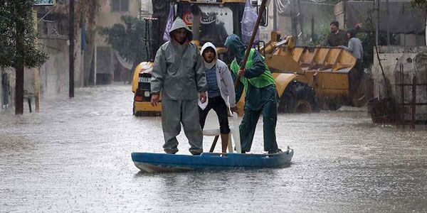 5000 evacuated due to floods in Gaza